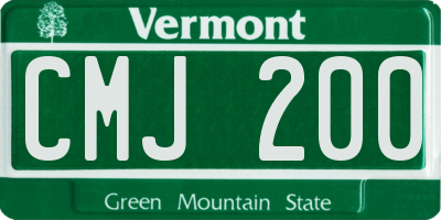 VT license plate CMJ200