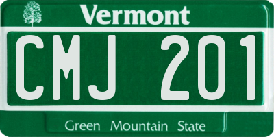 VT license plate CMJ201
