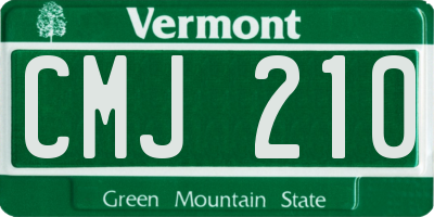 VT license plate CMJ210