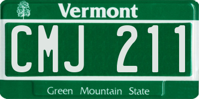VT license plate CMJ211
