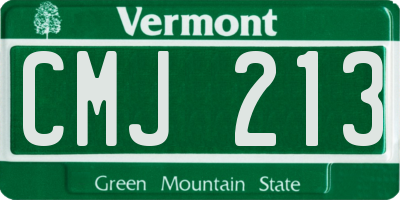 VT license plate CMJ213