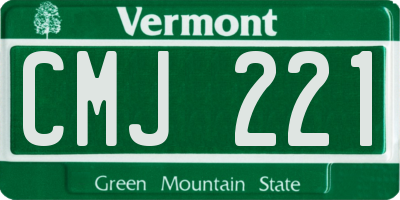 VT license plate CMJ221