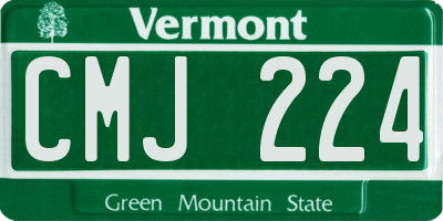 VT license plate CMJ224