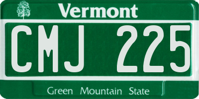 VT license plate CMJ225
