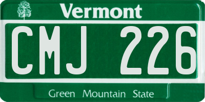 VT license plate CMJ226