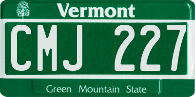 VT license plate CMJ227