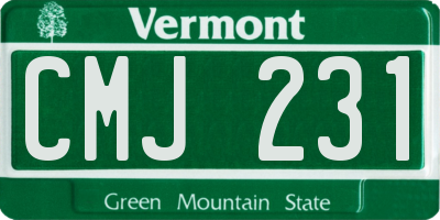 VT license plate CMJ231