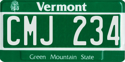 VT license plate CMJ234