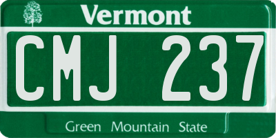 VT license plate CMJ237