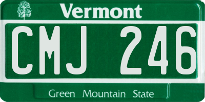 VT license plate CMJ246