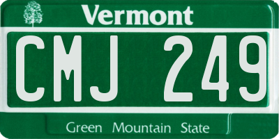 VT license plate CMJ249
