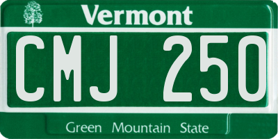 VT license plate CMJ250