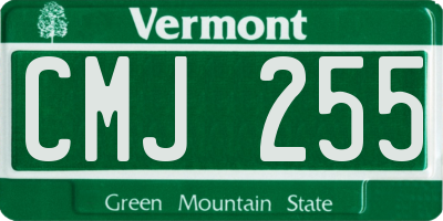 VT license plate CMJ255