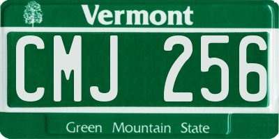 VT license plate CMJ256