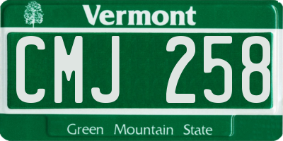 VT license plate CMJ258