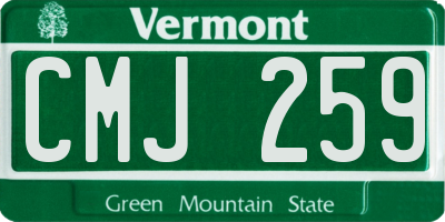 VT license plate CMJ259