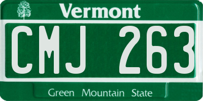 VT license plate CMJ263