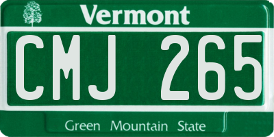 VT license plate CMJ265