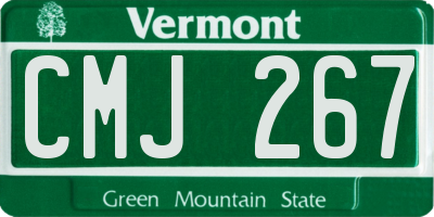VT license plate CMJ267