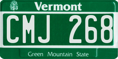 VT license plate CMJ268