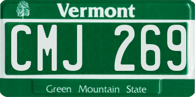 VT license plate CMJ269