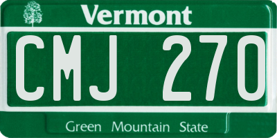 VT license plate CMJ270
