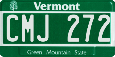 VT license plate CMJ272