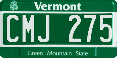 VT license plate CMJ275