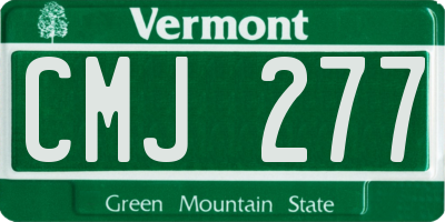 VT license plate CMJ277