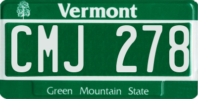 VT license plate CMJ278