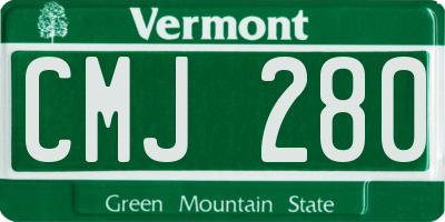 VT license plate CMJ280