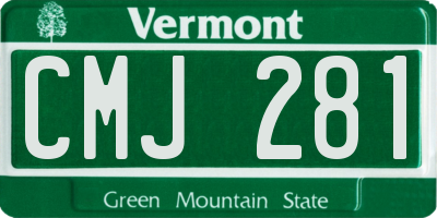 VT license plate CMJ281