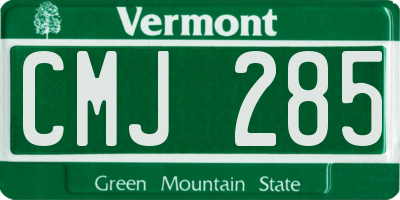 VT license plate CMJ285