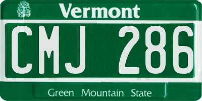 VT license plate CMJ286