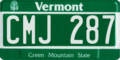 VT license plate CMJ287