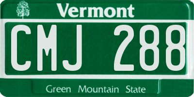 VT license plate CMJ288