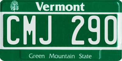VT license plate CMJ290