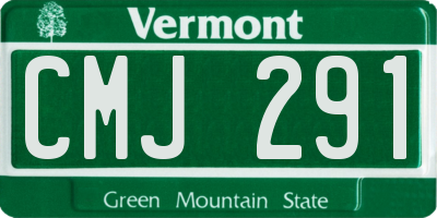 VT license plate CMJ291