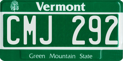 VT license plate CMJ292