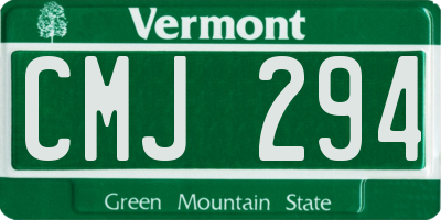 VT license plate CMJ294