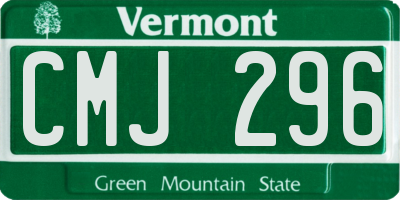 VT license plate CMJ296