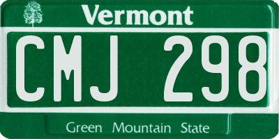 VT license plate CMJ298