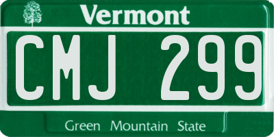 VT license plate CMJ299