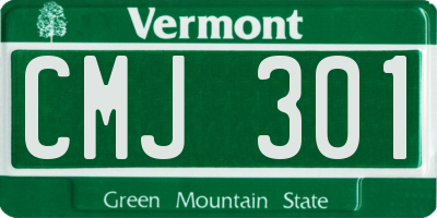 VT license plate CMJ301