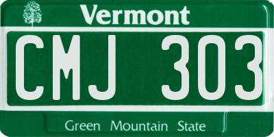 VT license plate CMJ303