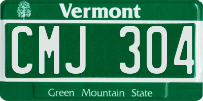 VT license plate CMJ304