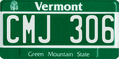 VT license plate CMJ306