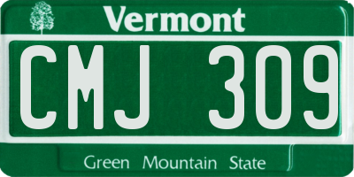 VT license plate CMJ309