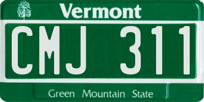 VT license plate CMJ311