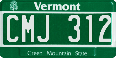VT license plate CMJ312